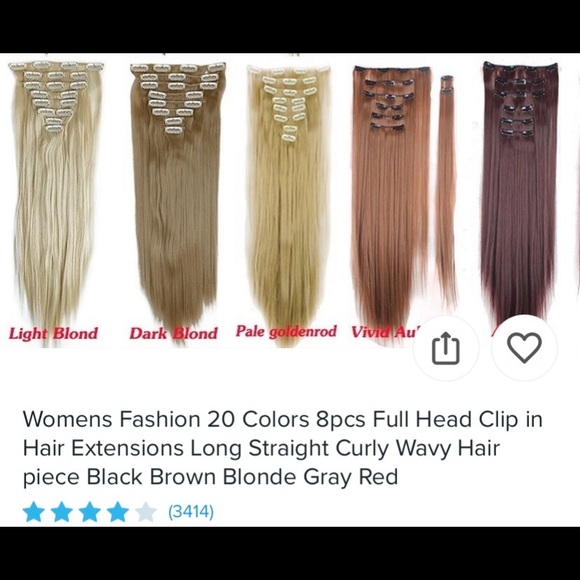 Blonde hair extensions